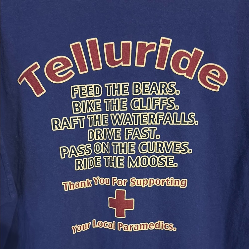 ✨Men’s Blue Telluride, Colorado Tee XL